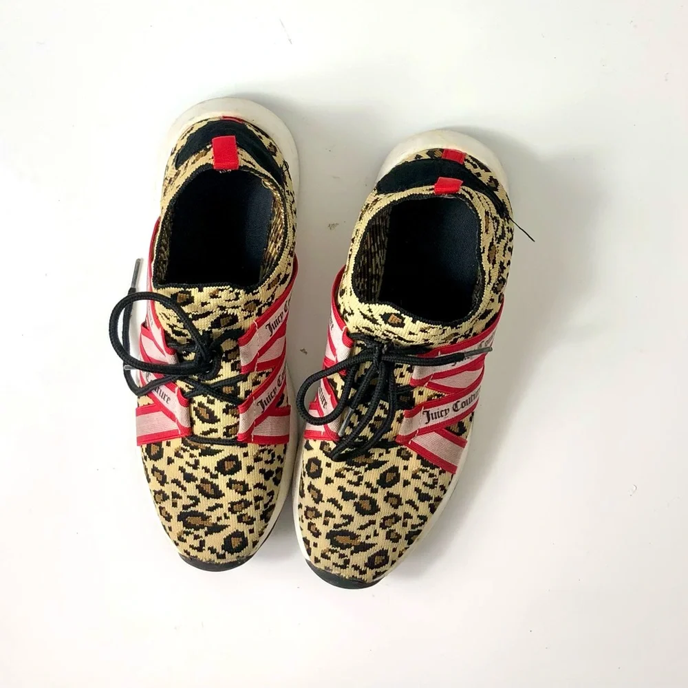 JUICY COUTURE Animal Print Knit Flex Athletic Shoes